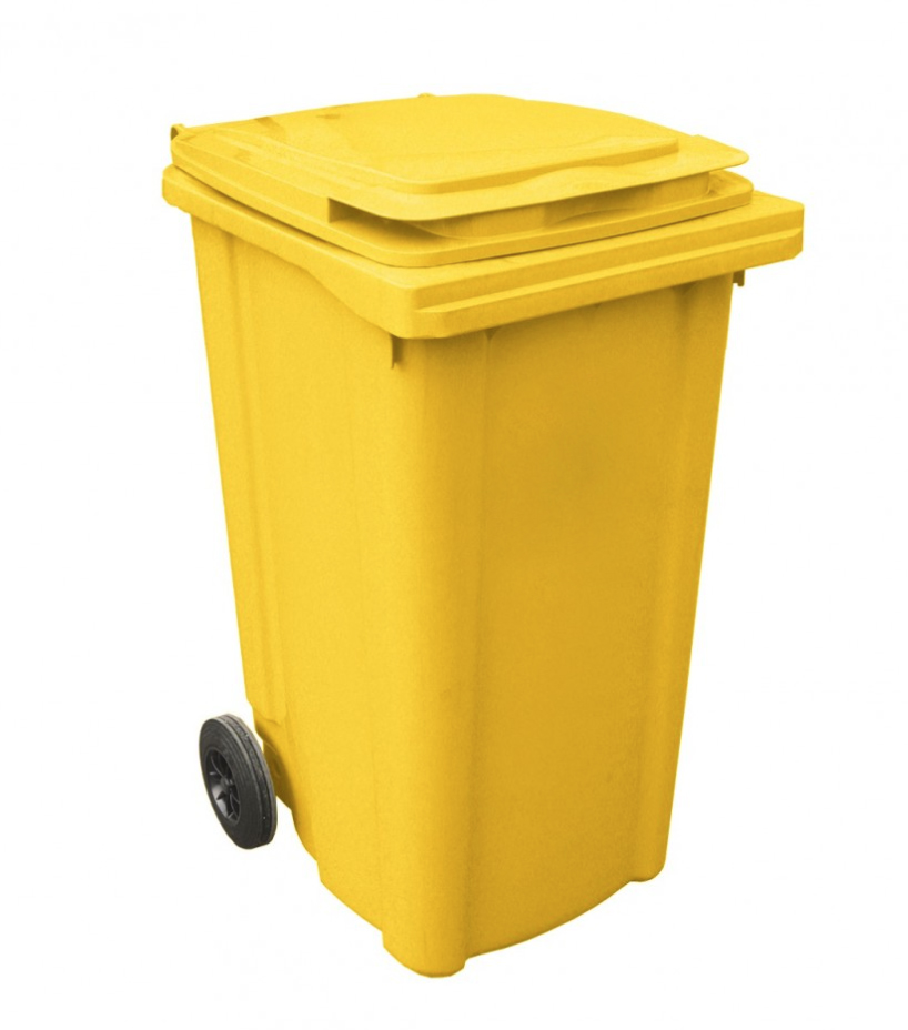 Pubela HDPE CLD 240L galbena- Transport Inclus